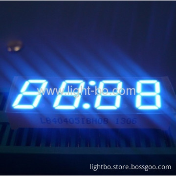 4 Digit 0.40 Inches Ultra Bright Blue Common Anode Led Clock Display 